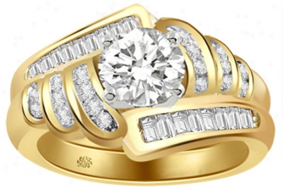 1.10 Carat Devona Diamond 14kt Yellow Gold Engagement Ring