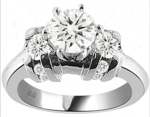 1.25 Carat Cadence Diamond 14kt White Gold Engagement Ring