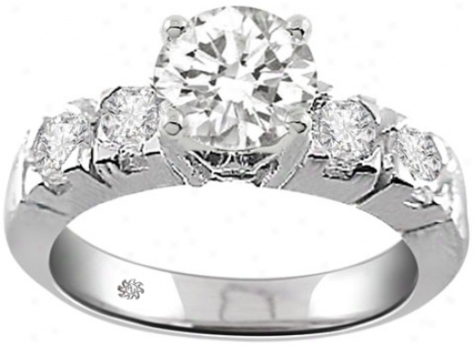 1.41 Carat Shauna Diamond 18kt White Gold Engagement Ring