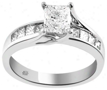 1.47 Caart Taya3 Diamond 14kt White Gold Engagement Ring