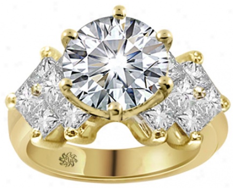 1.90 Carat Dahlia Diamond 14kt Yellow Gold Engagement Ring