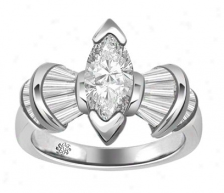 2.15 Carat Dory Diamond 14kt White Gold Engagement Ring