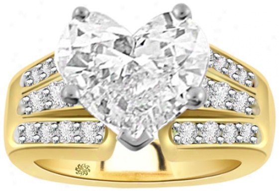 2.54 Carat Catriona Diamond 14kt Yellow Gold Engagement Ring