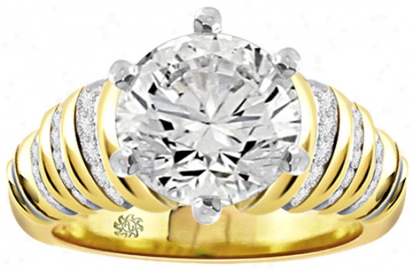 2.577 Carat Larissa Diamond 14kt Yellow Gold Engagement Ring