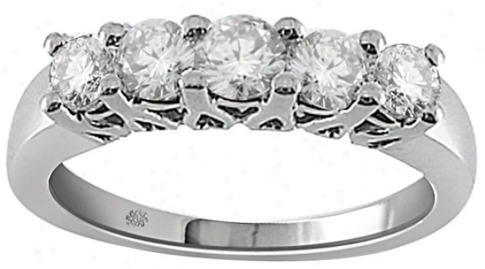 .75 Carat Madimus Diamond 14kt White Gold Anniversary Band