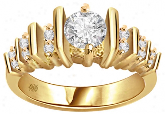 .80 Carat Raieon Diamond 14kt Yellow Gold Engagement Ring